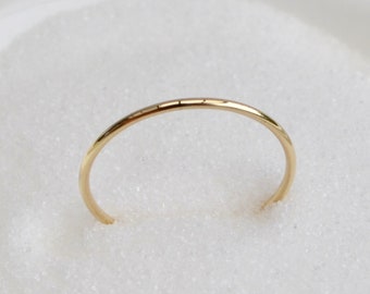 Schmaler 1mm Basic Ring aus 333er Gelbgold * SonneSieben