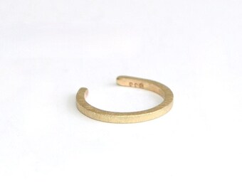 Ear Cuff / Zehenring / Midi-Ring "Eckig" 333er Gelbgold