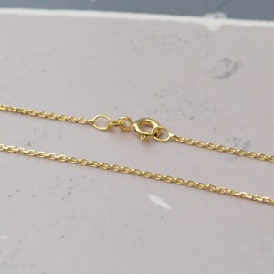 1,1mm Ankerkette diamantiert aus 333er Gelbgold