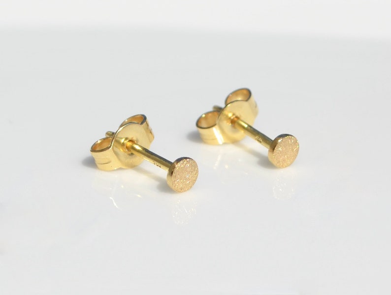 3mm Ohrstecker Super Mini Goldpunkt 333er Gelbgold Bild 1