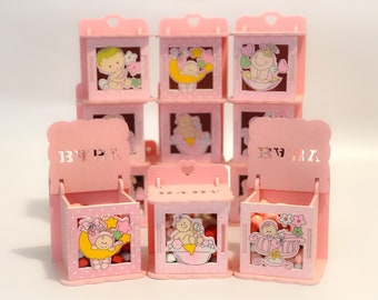 Baby Shower Wooden Boxes, Unique Baby Shower Gift Box, Baby Shower Favor, Baby Sprinkle Favors, Baby Shower Decoration