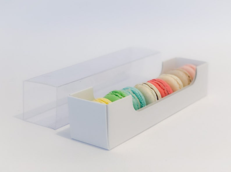 Set of Clear Plastic Small Macaron Boxes Holds 8 Macarons Etsy