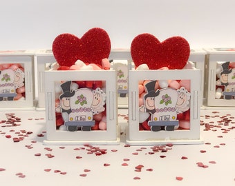 Bruiloft houten kisten, bruiloft centerpieces, witte bruiloft houten kist, rustieke bruiloft, bruids douche gunsten, rustieke bruiloftsideeën