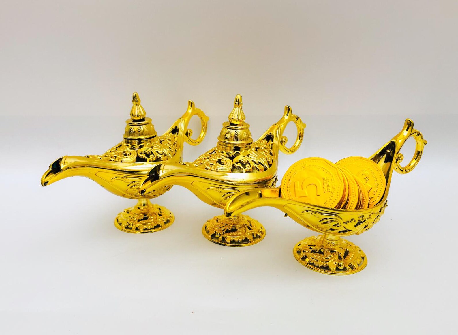 Set of Aladdin Oil Lamp Genie Oil Lamp Vintage Mini Oil Etsy UK