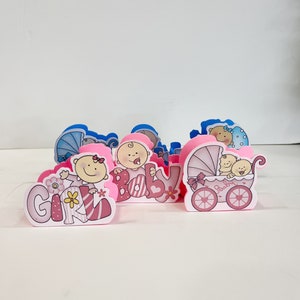 Blue and Pink Baby Shower Wooden Boxes, Unique Baby Shower Gift Box, Baby Shower Favor, Baby Sprinkle Favors, Baby Shower Decoration