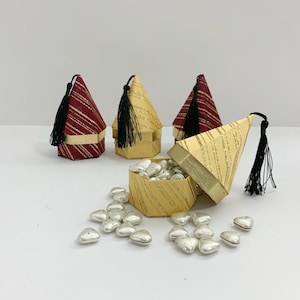 Kleine Marokkaanse tajine decor gemaakt van karton, decoratieve tajine, goud of Bordeaux tajine, mini tajine, Vaisselle Berbere, Candy Box Svg