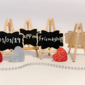 Wooden Rectangle Chalkboards with a Stand, Blackboard Sign, Wedding Table Numbers, Wedding Buffet Signs, Party Decoration