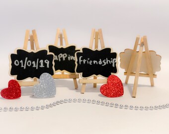 Wooden Rectangle Chalkboards with a Stand, Blackboard Sign, Wedding Table Numbers, Wedding Buffet Signs, Party Decoration