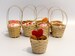 Set of Natural Miniature Straw Baskets, Mini Wicker Baskets, Small Rustic Baskets, Tiny Christmas and Easter Baskets, Wedding Baskets 