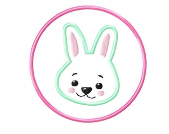 Embroidery file application bunny 2 10 x 10 cm application instructions in German Easter bunny Easter