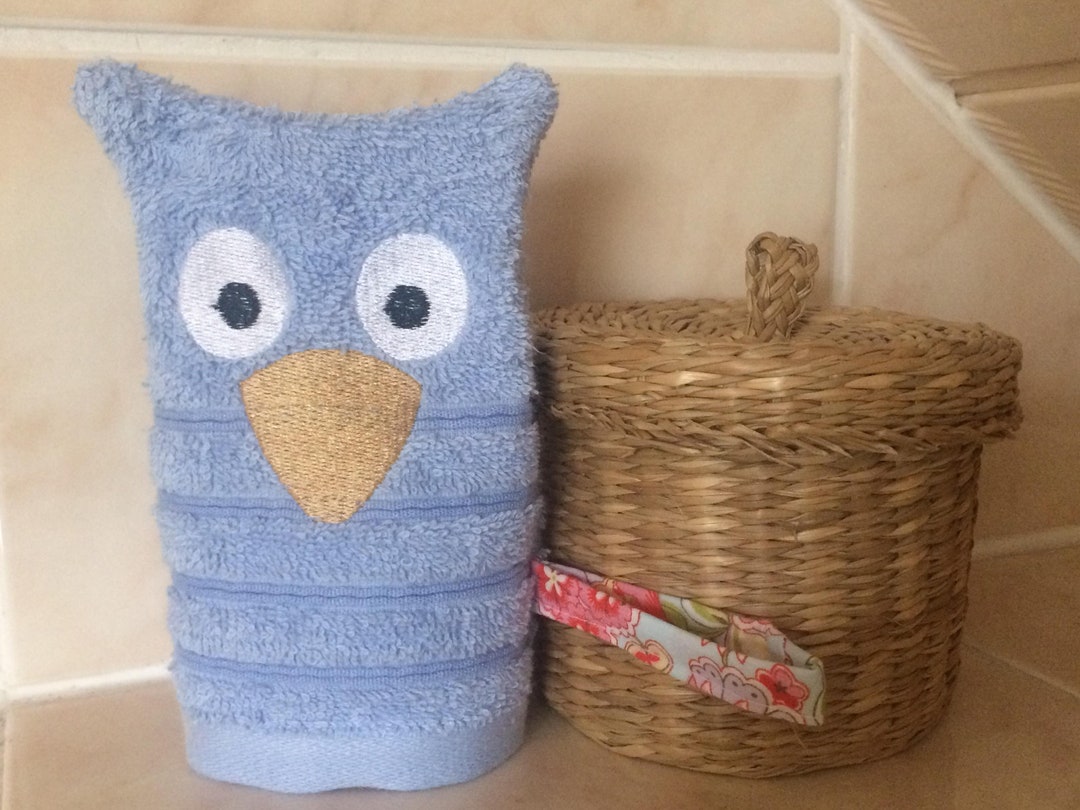 Owl Washcloth Embroidery File ITH 13x18 Manual in German Etsy