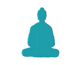 Embroidery file Yoga Budda Monk 10x10 13x18 Reiki instructions in German