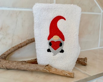 Gnom-Waschlappen Stickdatei  ITH 13x18 Waschhandschuh Wichtel Gnome Weihnachten Anleitung in deutscher Sprache