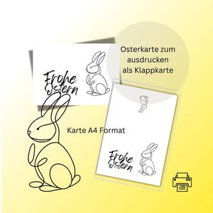 Tarjeta de Pascua descargar tarjeta de Pascua tarjeta de felicitación A4 descarga instantánea digital para imprimir usted mismo instrucciones PDF en alemán