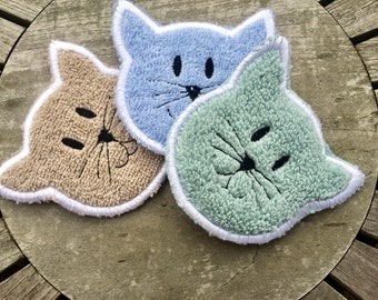 Make-up removal pad cat embroidery file ITH 10 x 10 cm wash pad cosmetic pad instructions in German