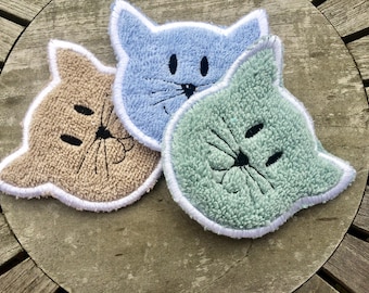 Cat makeup remover pad embroidery design ITH 10 x 10 cm wash pad cosmetic pad instructions in German