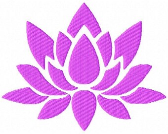 Stickdatei Lotus Lotusblume 10x10 Blume Yoga Anleitung in deutscher Sprache