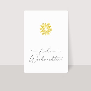 Weihnachtskarten FROHE WEIHNACHTEN mit STERN - Recyclingpapier - abgerundete Ecken - minimalistisch