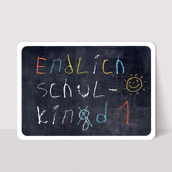 Einladungskarten Einschulung "Schulking ... Schulkind" Einladungen Schulanfang