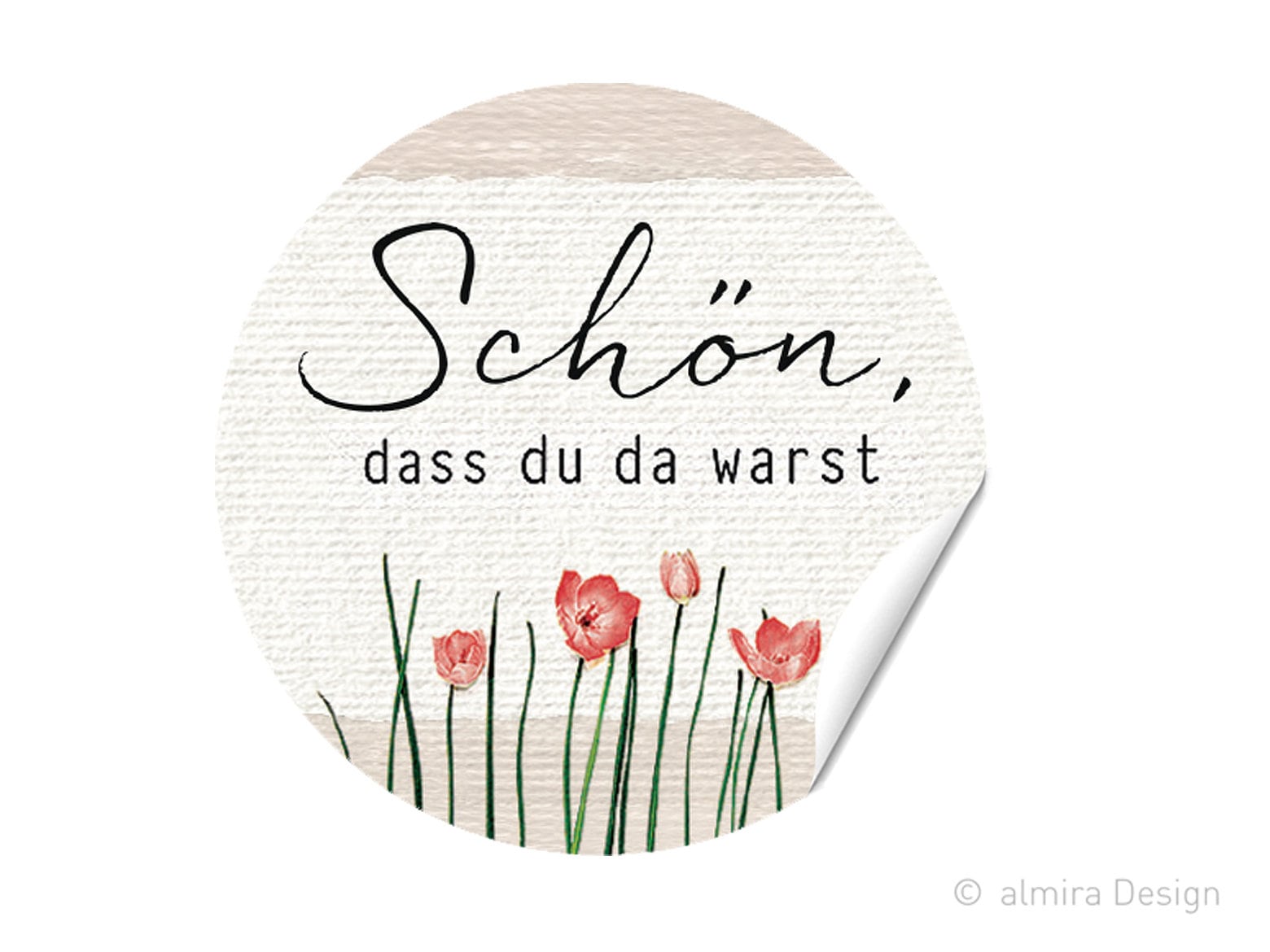 Aufkleber SCHÖN dass du da bist Blumenwiese Hochzeit Etsy