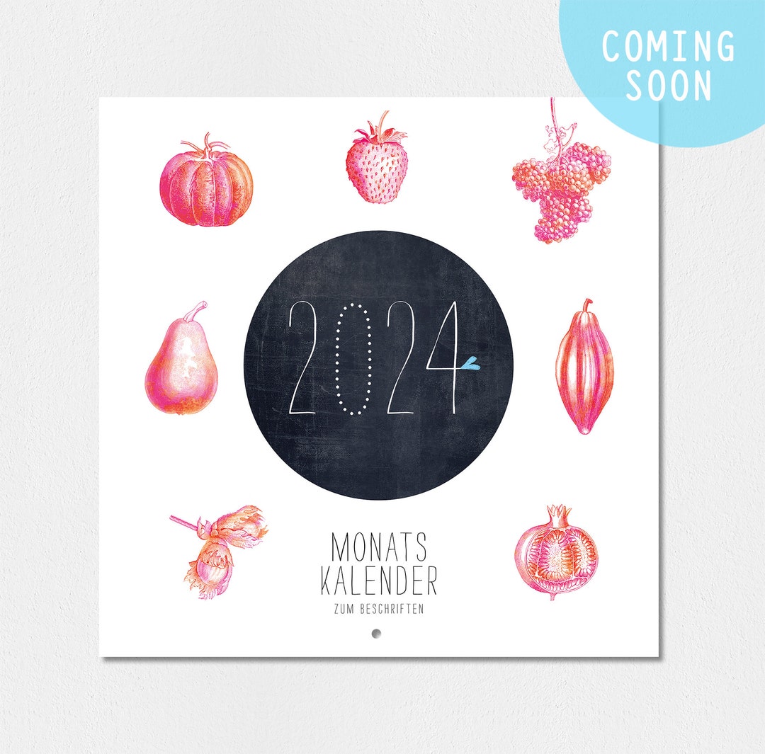 Wandkalender 2024 Kalender zum beschriften Jahreskalender - Etsy.de