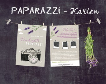 PAPARAZZI KARTEN Hochzeit Lavendel beige Set Foto