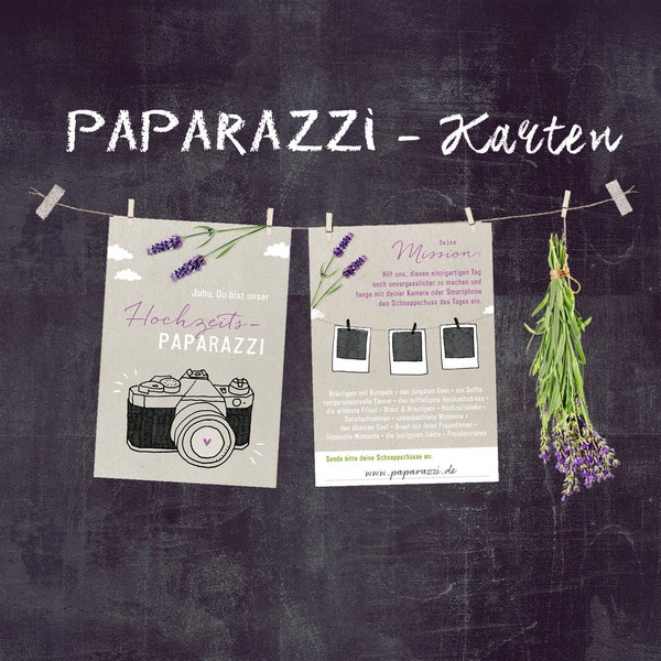 PAPARAZZI CARDS wedding lavender beige set photo