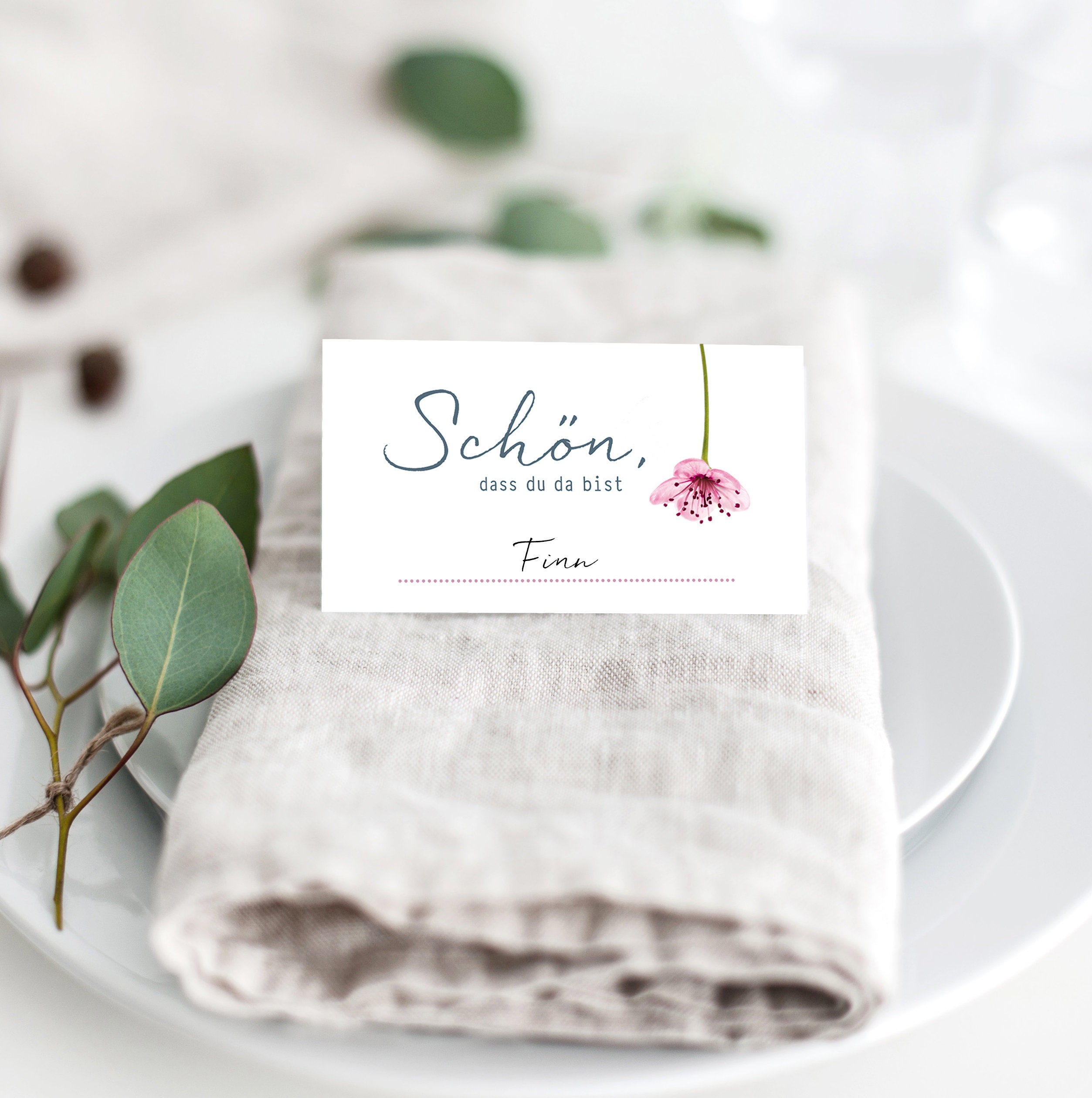 10x Tischkarten Für Hochzeit – Mit Ausgestanzter Kutsche & Zelt, Faltbar, Rosa