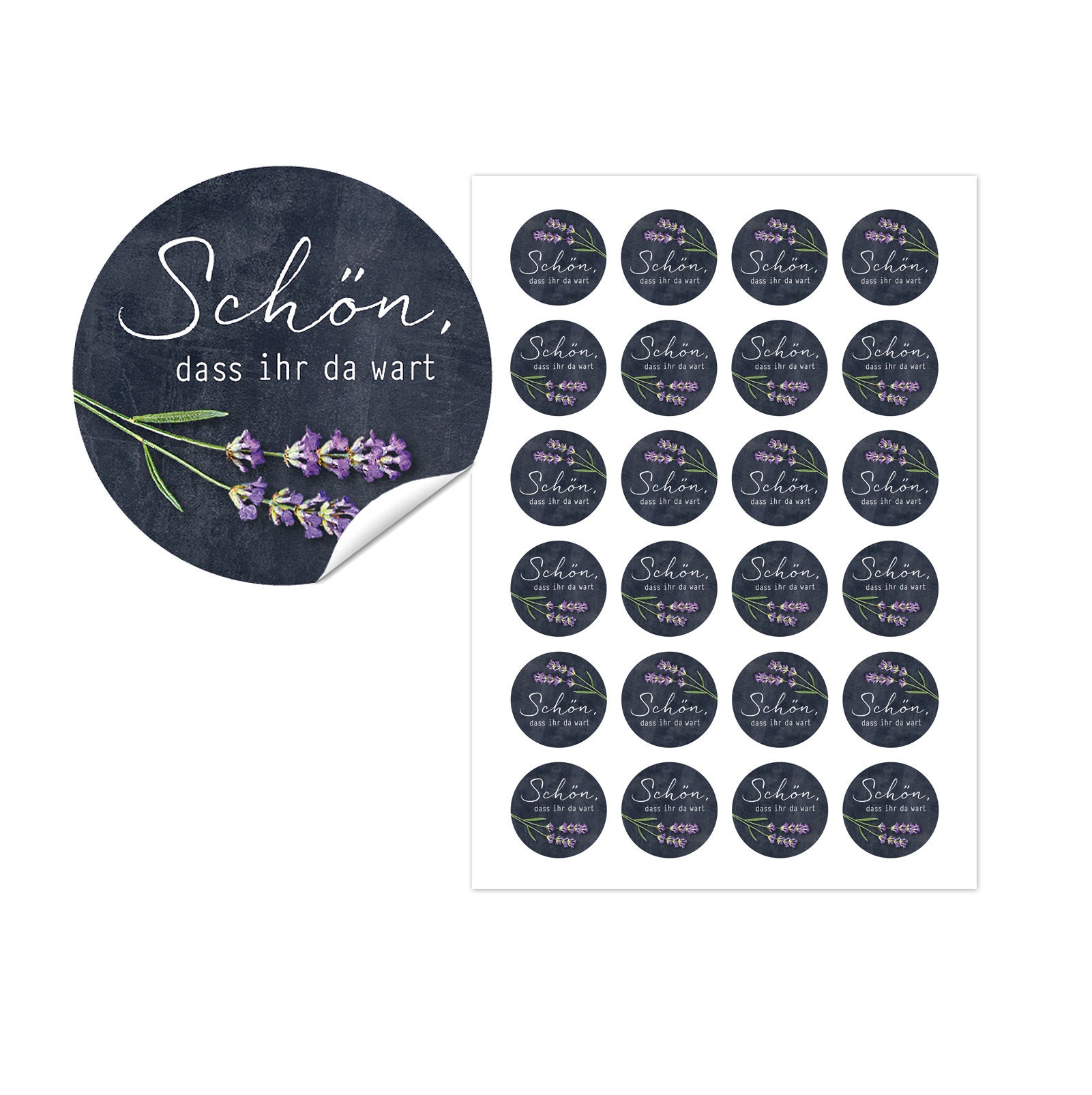 Aufkleber Hochzeit Schön dass ihr da wart | Etsy