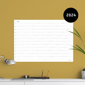 Wall calendar 2024 large DIN A1 to write on office calendar yearly planner minimalist design image 7