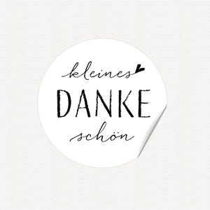 Aufkleber "kleines DANKEschön" in 3 Varianten | Geschenkaufkleber Danke | 40mm rund