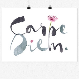 Artprint, Poster, Kunstdruck A4 CARPE DIEM immagine 1