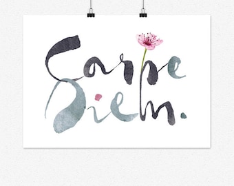 Artprint, Poster, Kunstdruck A4 CARPE DIEM