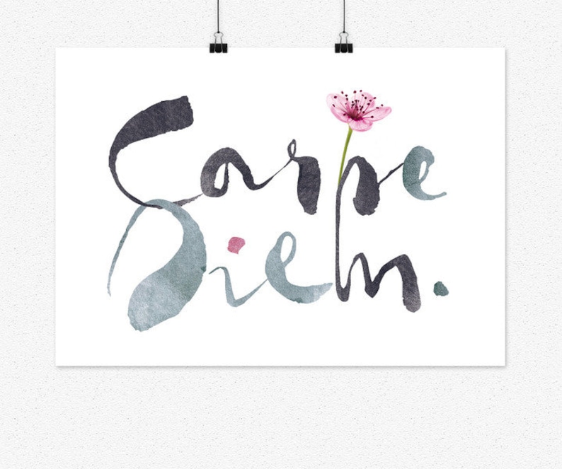 Artprint, Poster, Kunstdruck A4 CARPE DIEM immagine 1