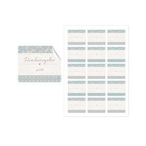 Labels jam labels stickers stickers JAPANPAPIER design beige-light blue 59 x 50mm image 5