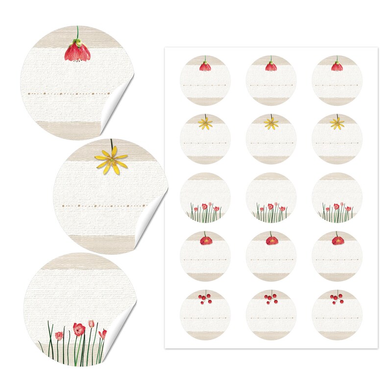 EnixwH Marmeladen Etiketten, 500 Stück Etiketten Selbstklebend, 3 * 5cm