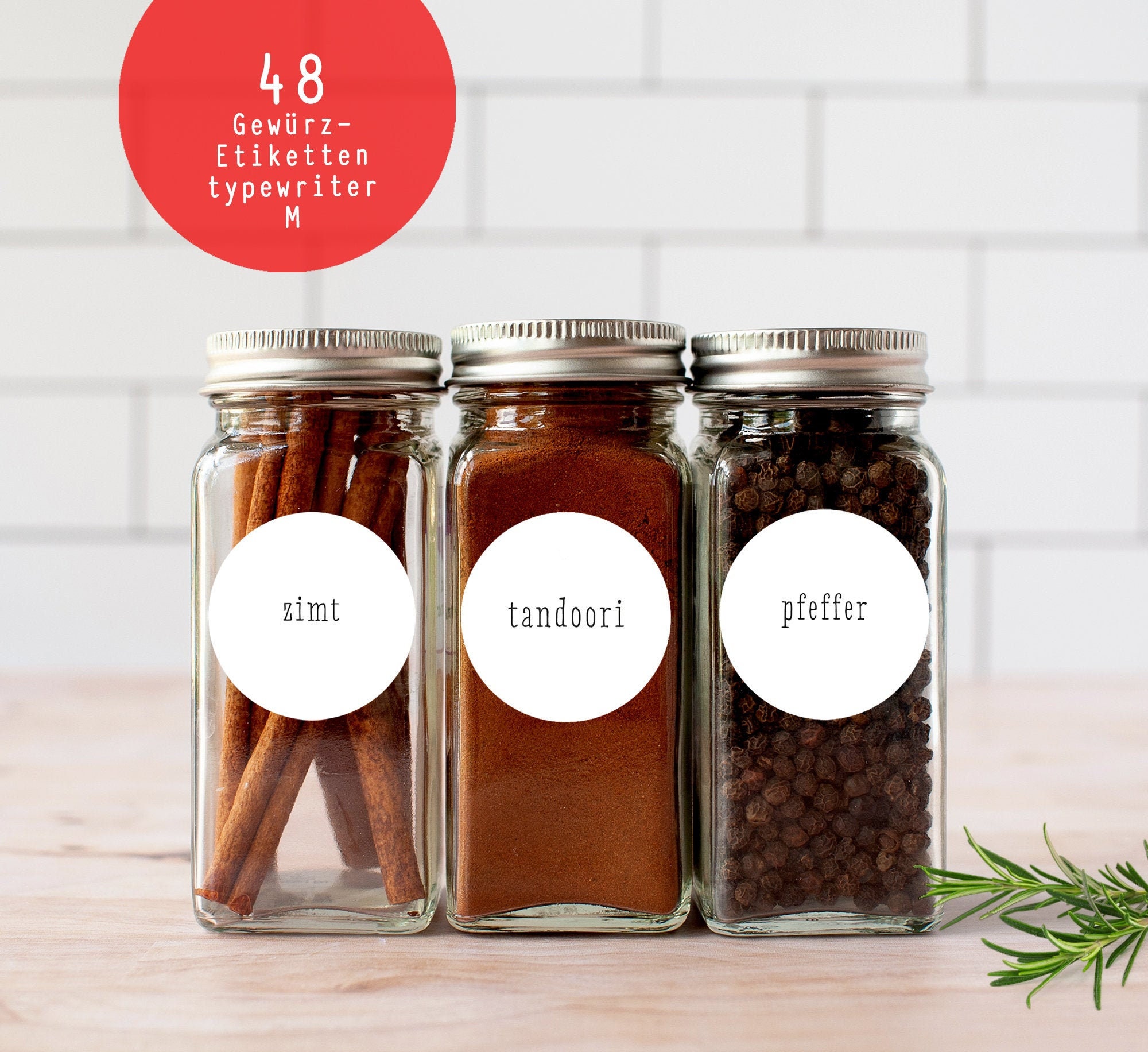 48 spice pantry labels apothecary jar laminated glossy 