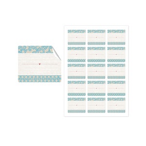 Labels jam labels stickers stickers JAPANPAPIER design beige-light blue 59 x 50mm image 4