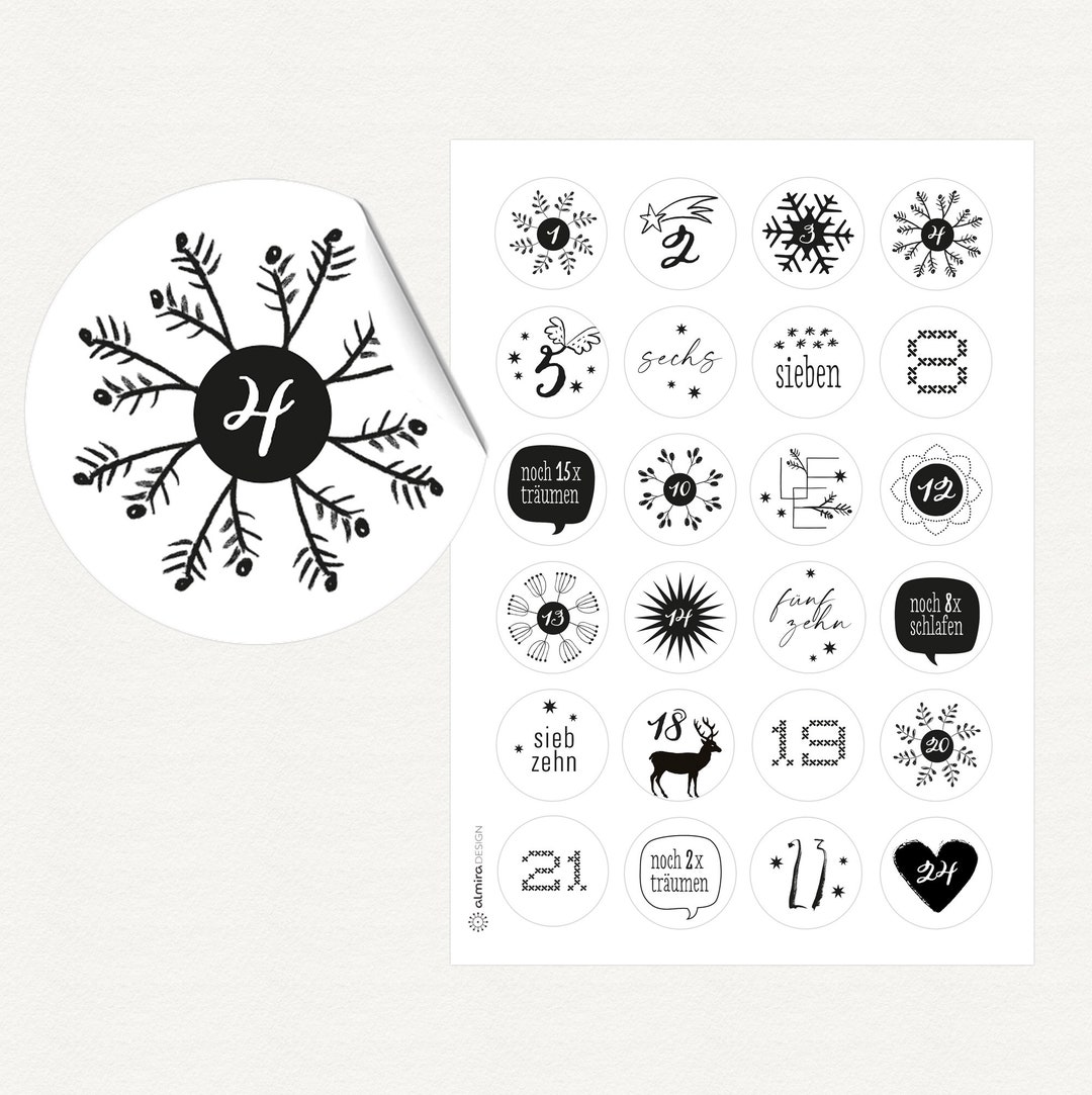 advent-calendar-numbers-stickers-black-white-potpourri-40mm-etsy
