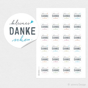 Aufkleber Sticker kleines DANKEschön Tafeldesign oder weiss Geschenkaufkleber Danke 40mm rund Bild 4