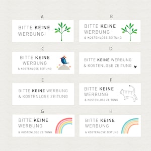 PLEASE NO ADVERTISING - Letterbox stickers - Set of 4 - 70x25.4 cm - waterproof