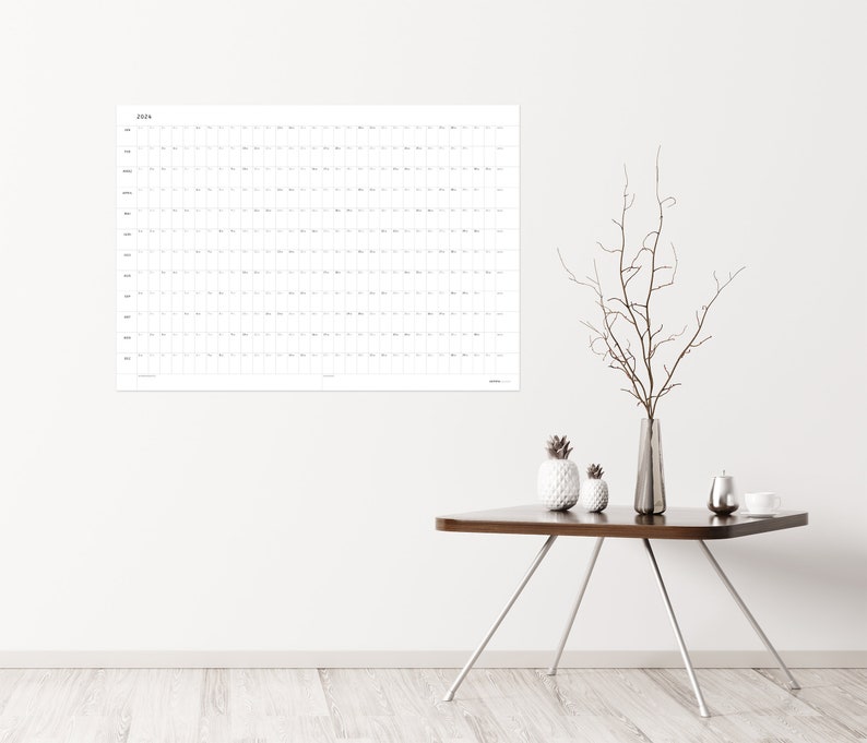 Wall calendar 2024 large DIN A1 to write on office calendar yearly planner minimalist design image 6