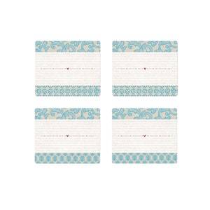 Labels jam labels stickers stickers JAPANPAPIER design beige-light blue 59 x 50mm