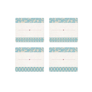 Labels jam labels stickers stickers JAPANPAPIER design beige-light blue 59 x 50mm image 1