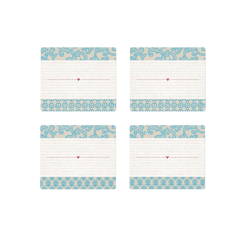 Labels jam labels stickers stickers JAPANPAPIER design beige-light blue 59 x 50mm image 1