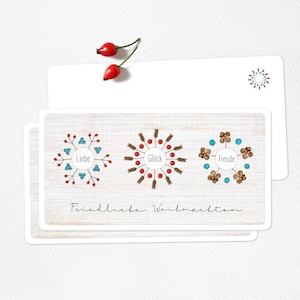 Christmas cards - natural suns - "peaceful Christmas" christmas star