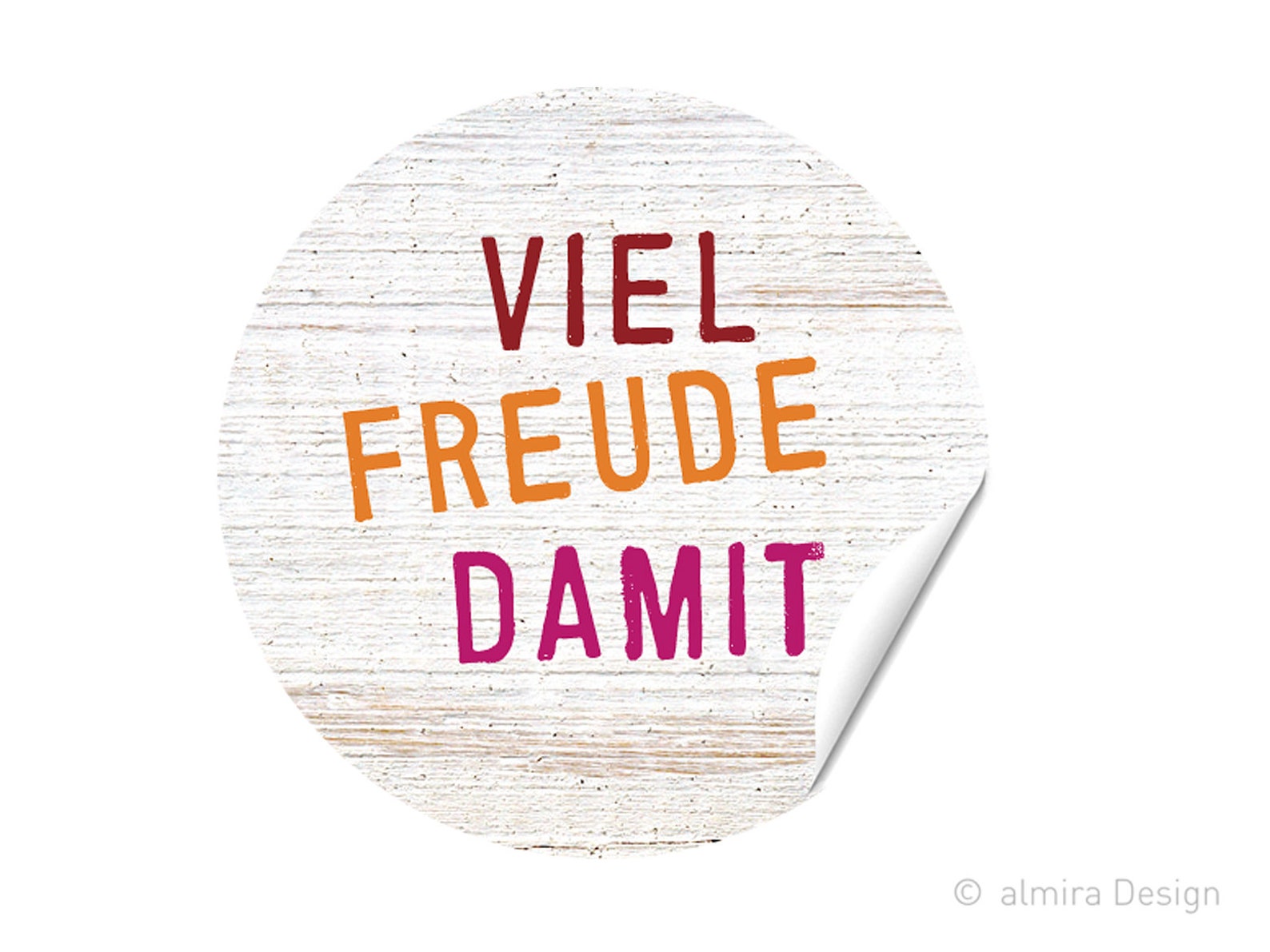 Aufkleber VIEL FREUDE DAMIT Geschenkaufkleber Etsy