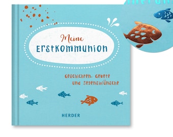 Erstkommunion - Geschenkbuch 2 (Fische) - KLEINES Erinnerungsalbum zum beschriften - Geschenk zur Kommunion