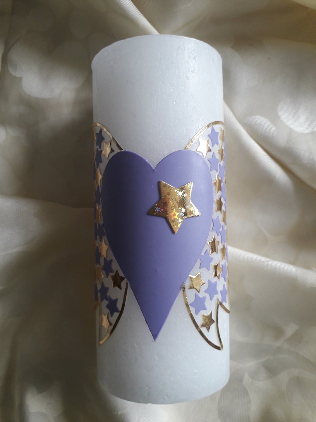 Commemorative Candle Mourning Candle Birth Candle/christening Etsy