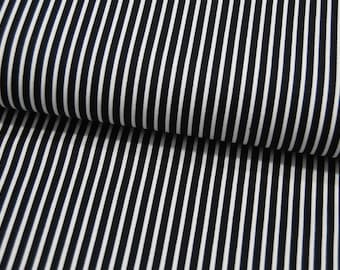 Baumwolle - Stripe - Schwarz-Weiss gestreift * 0,5 Meter